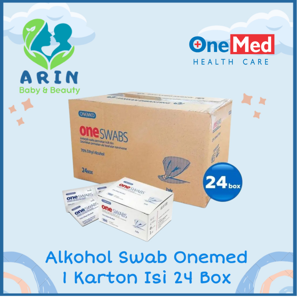 One Swab Tissue Alkohol Onemed Karton Isi 24 Box
