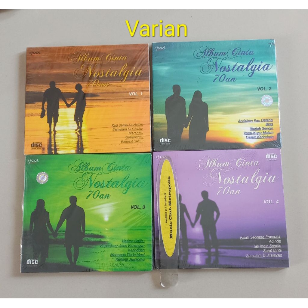 CD V.A. - ALBUM CINTA NOSTALGIA 70AN VOL.1/ VOL.2 / VOL.3 / VOL.4 (ERNIE DJOHAN, TOMMY J PISA, TITIE