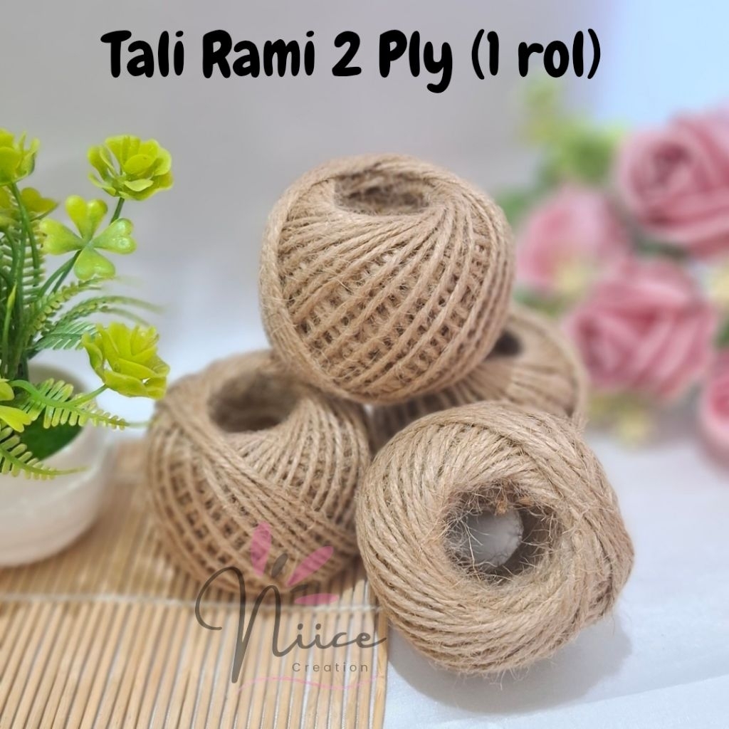 

Tali Rami Natural 2 Ply (1 Rol) – Tali Goni / Jute Rope Serbaguna untuk Craft, Dekorasi, DIY & Packing