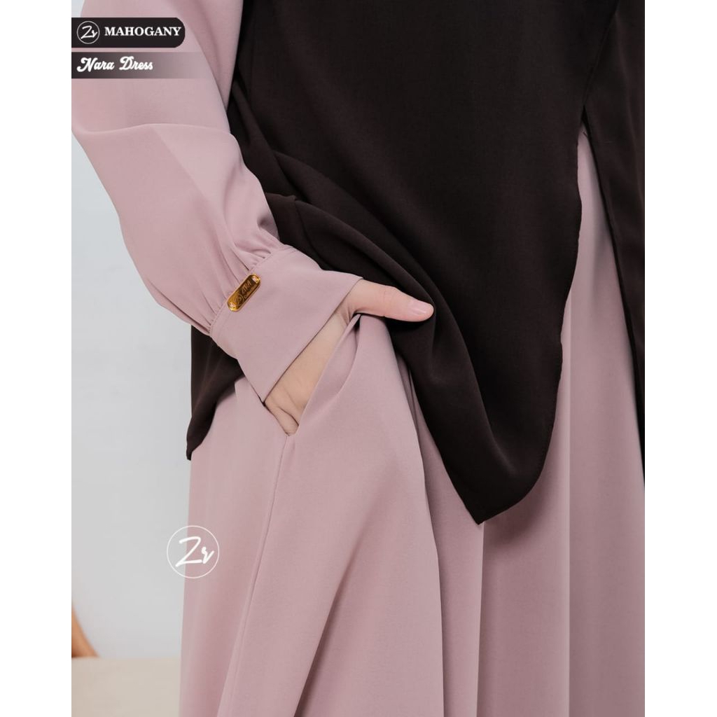 NARA DRESS BY ZR/GAMIS SABRINA MIX ROMPI/OOTD BUSANA MUSLIM
