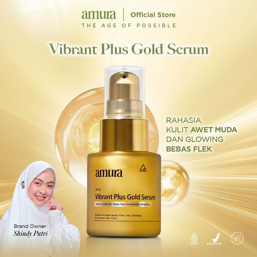 Amura Skincare Gold Serum Mencerahkan Menghilangkan Flek Hitam Penuaan Dini