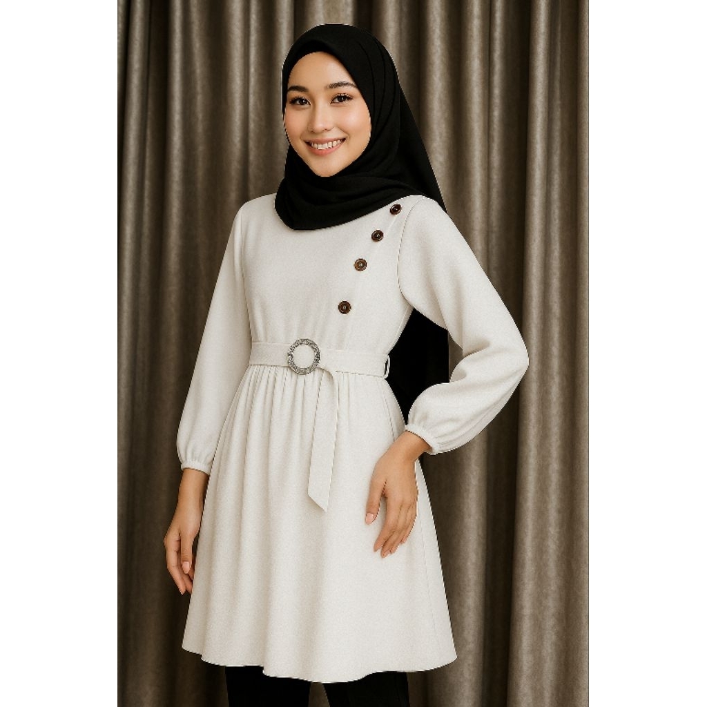 Dheminstore-/TUNIK WANITA/ATASAN WANITA POLOS anggun mewah fashion wanita terbaru TERBARU KEKINIAN A