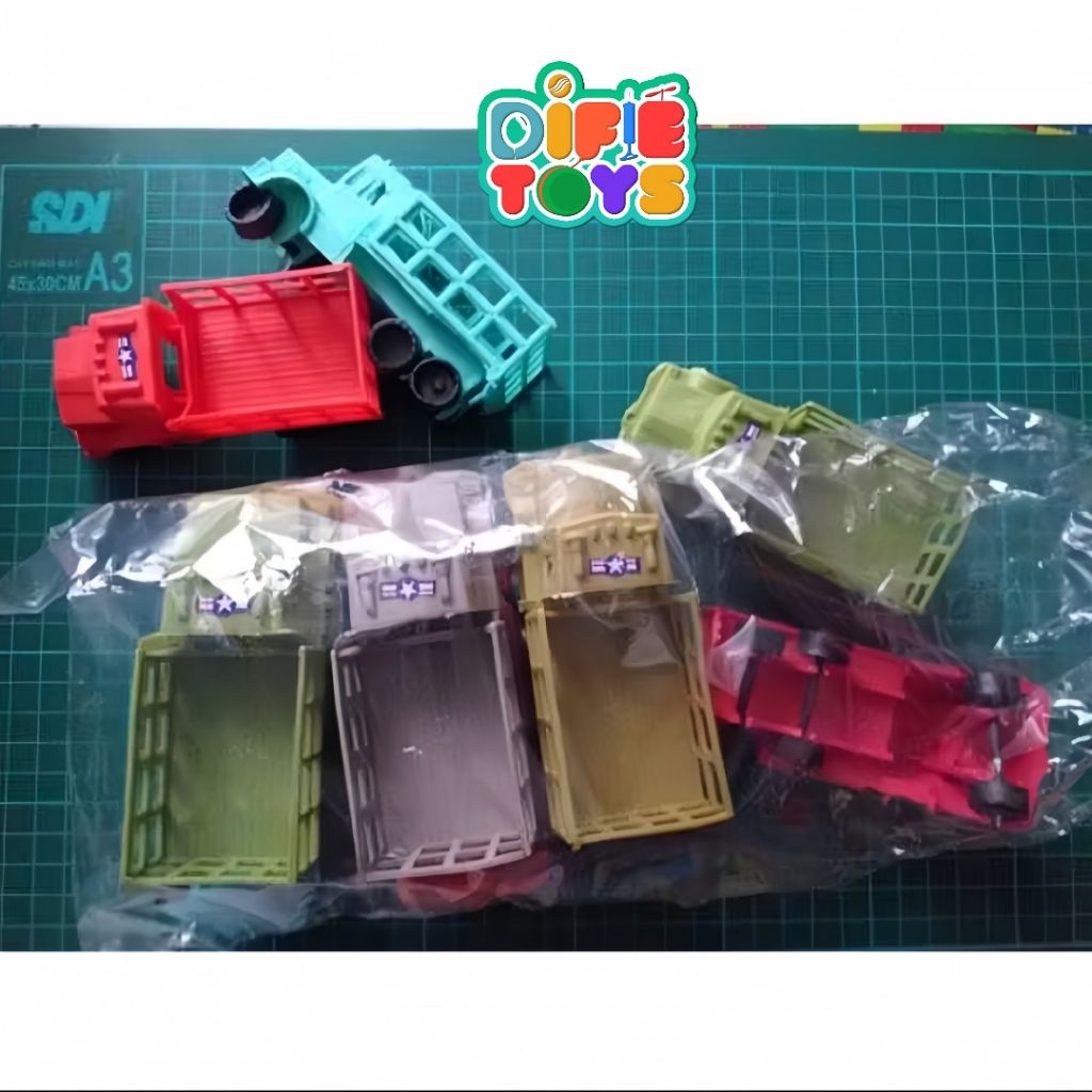 10 pcs MAINAN TRUK FUSO GROSIR mobil tkb / truk keranjang besar lokal