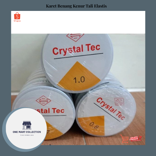 ready  Crystal Tec Karet Benang Kenur Tali Elastis Benang HITAM serat 0.8mm