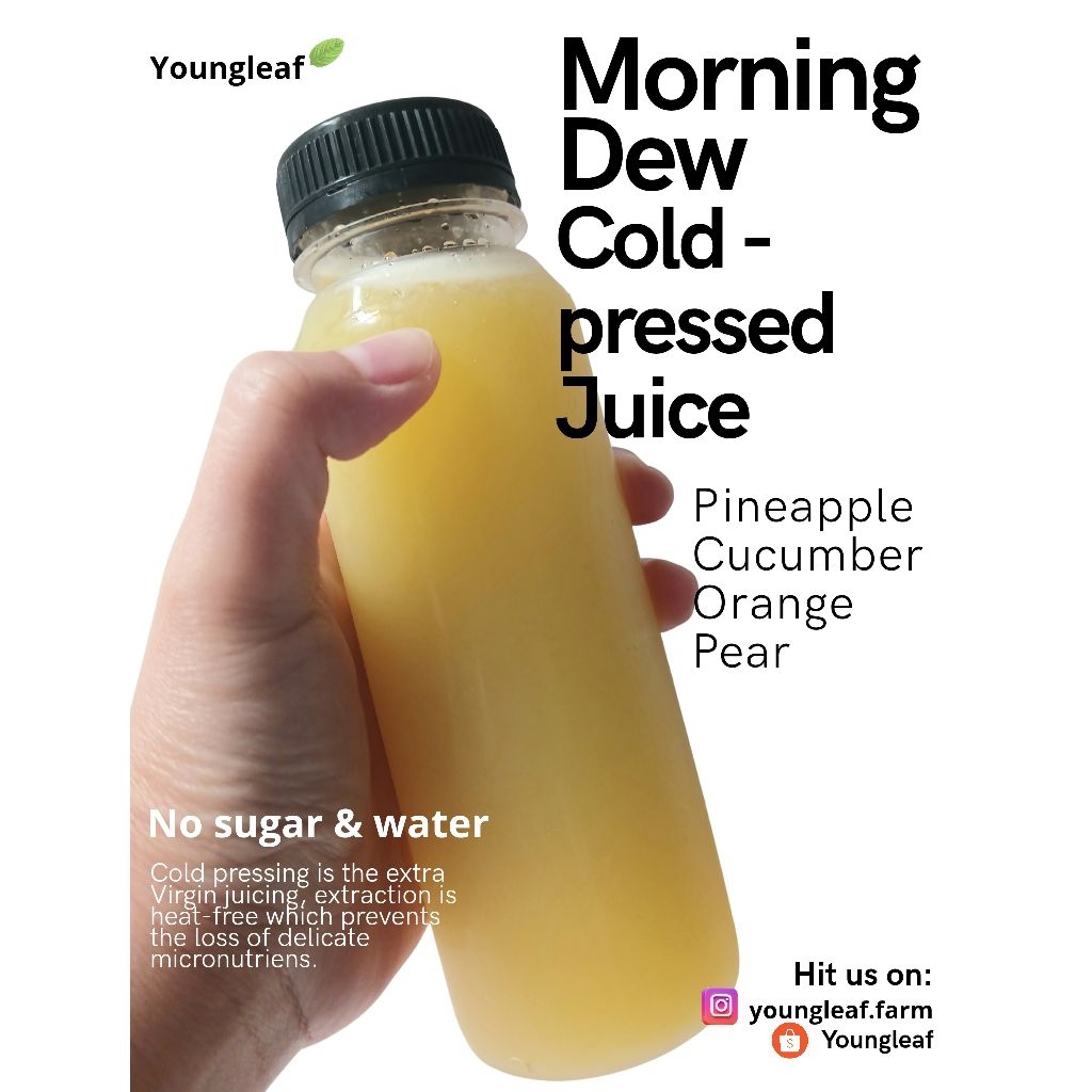 

Cold Pressed Juice - MORNING DEW - Juice Skincare - Juice Detox