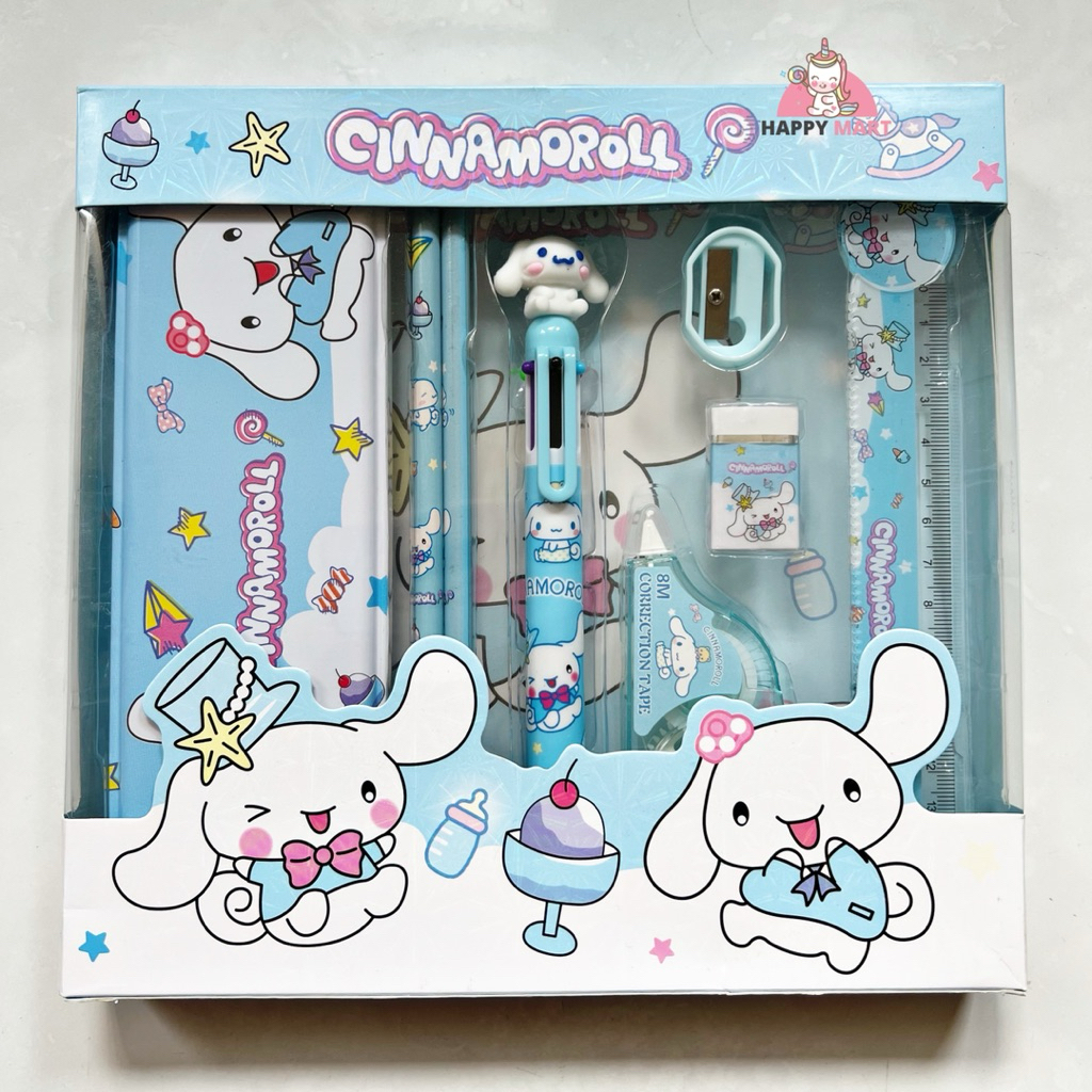 

stationary set KOTAK PENSIL set PEN MULTICOLLOR motif kuromi / melody / cinnamoroll