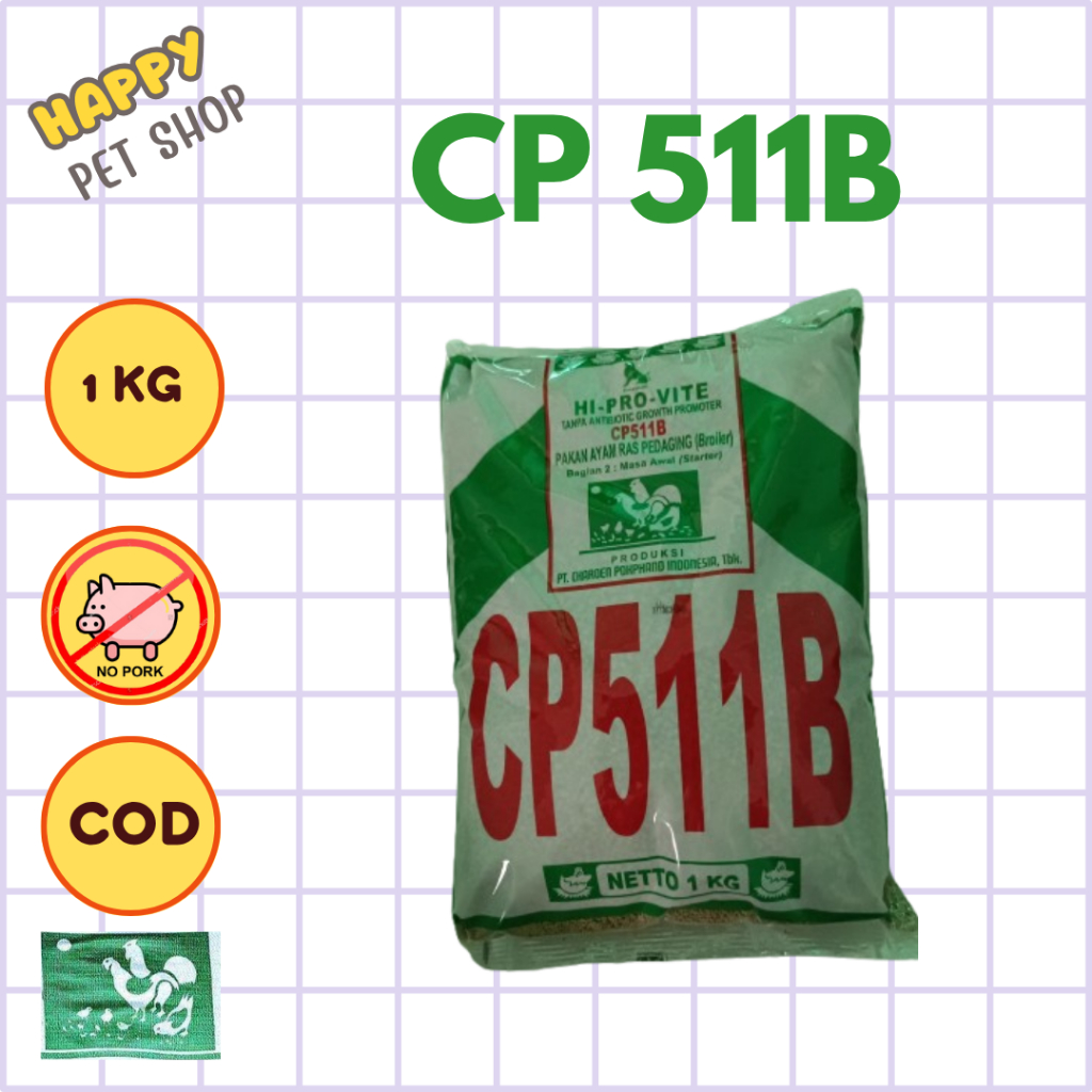 [ETALASE GROSIR] HI PRO VITE CP511B PAKAN AYAM RAS PEDAGING 1KG