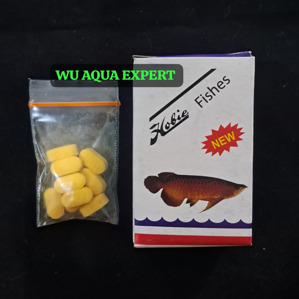 HOBIE FISHES Original Vitamin Hobie Fish Obat Ikan Arwana Anti Stress Penambah Nafsu Makan Pil