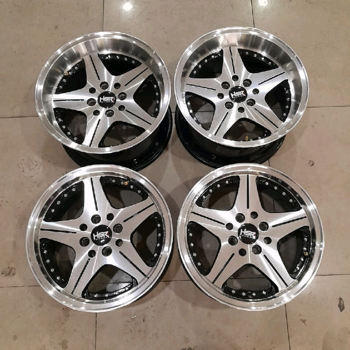 READY STOK VELG CELONG RING 15 MODEL HSR ANAMBAS RING 15 PCD 4X100-4X114.3 PNP STARLET XENIA AVANZA 