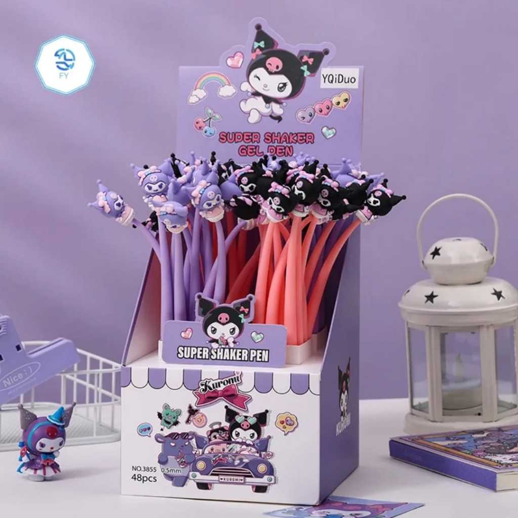 

( 6 PCS ) BP LENTUR 3855 KUROMI / PULPEN LENTUR KUROMI / PULPEN ELASTIS LUCU