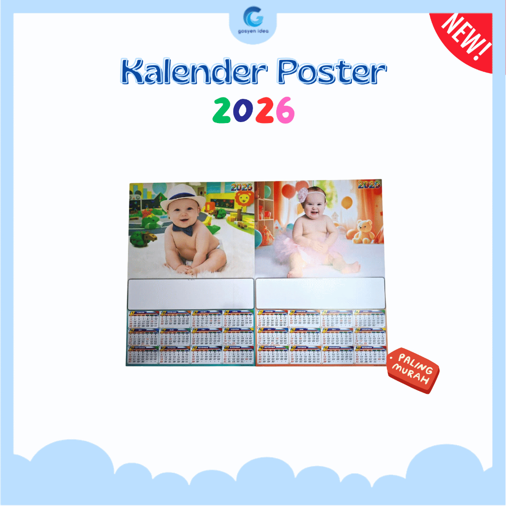 

Kalender Poster Dinding Aesthetic Tahun 2026