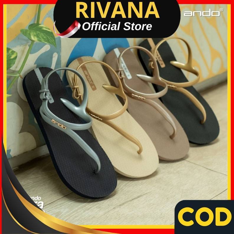 Sendal Jepit Tali Ando Nora Model Terbaru Aneka Warna Sandal Wanita Original
