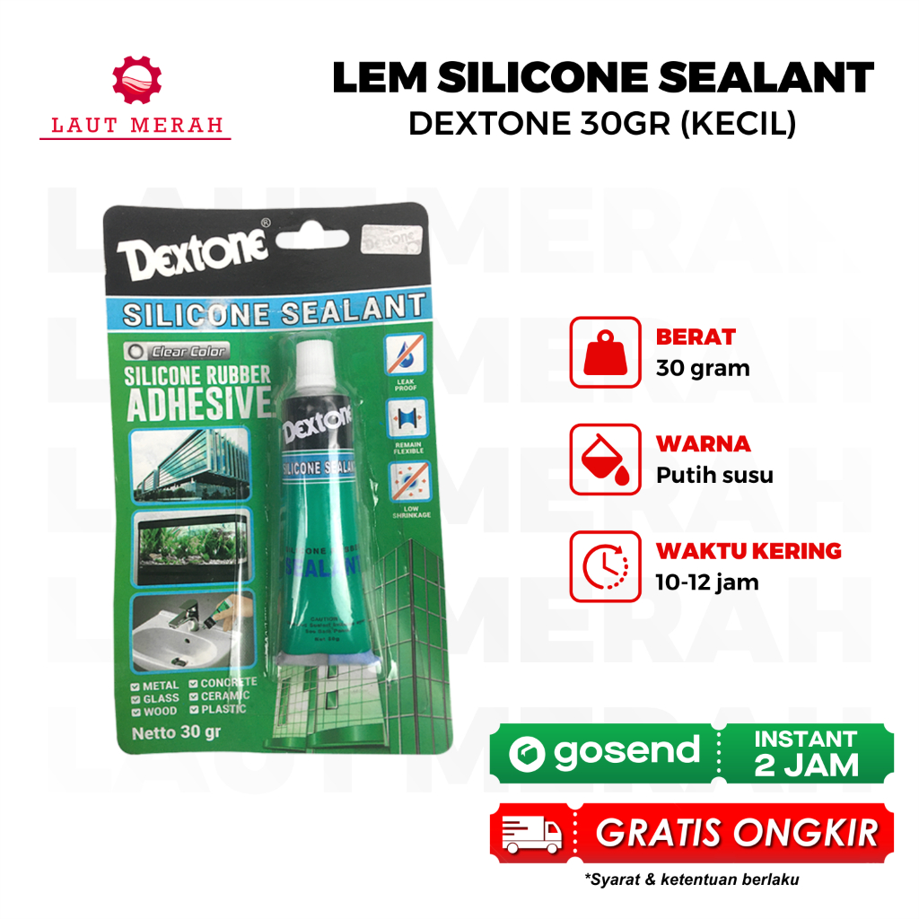 

Lem Silicone Sealant DEXTONE 30 gram Bening - Lem Aquarium Sealer Rubber Adhesive Tube Kecil 30gr