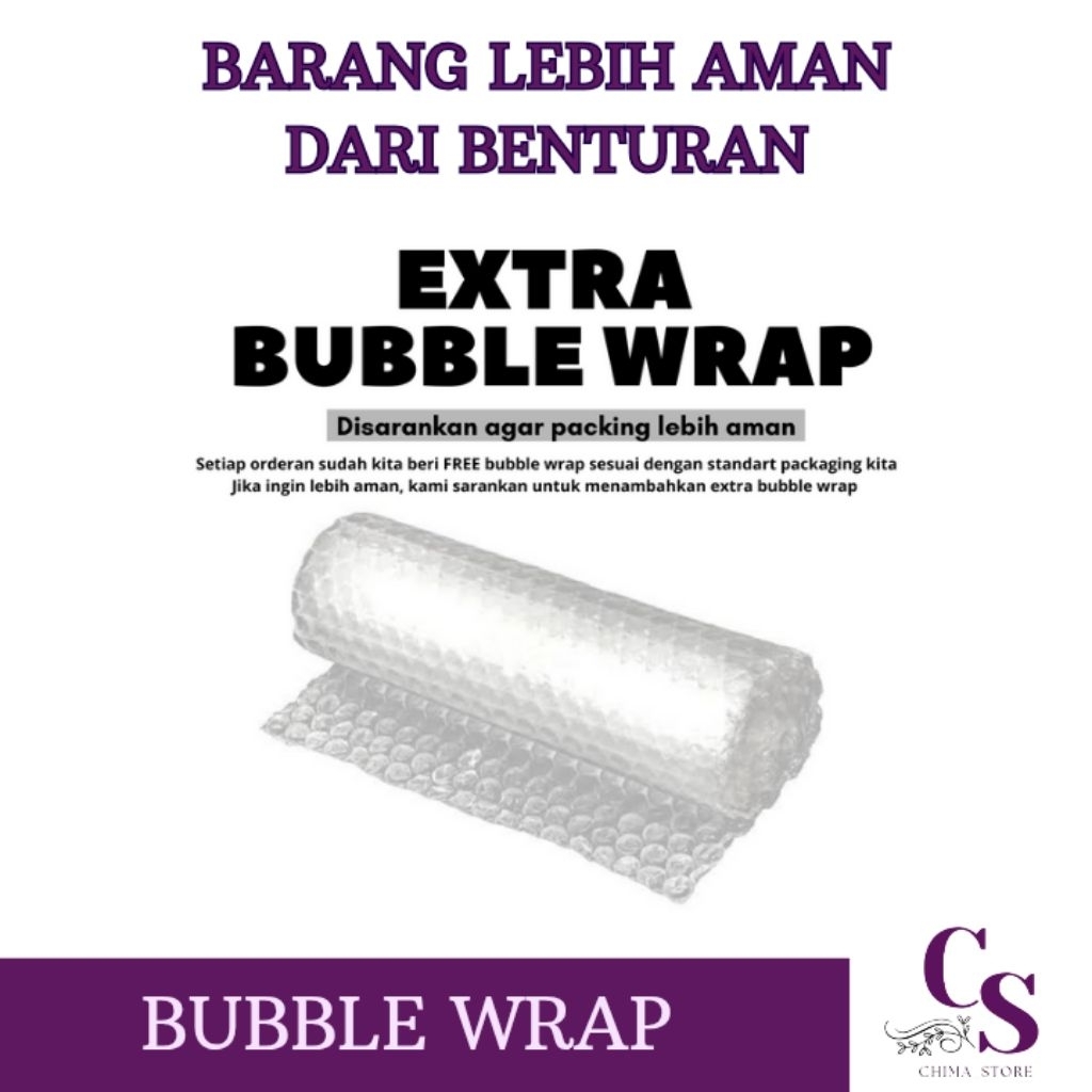 

Safety Packing Tambahan Bubble Wrap|Packing Aman & Rapi CHIMA_STORE