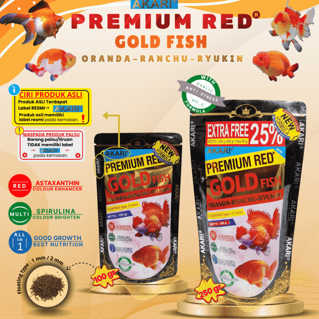 Akari Premium Red Goldfish