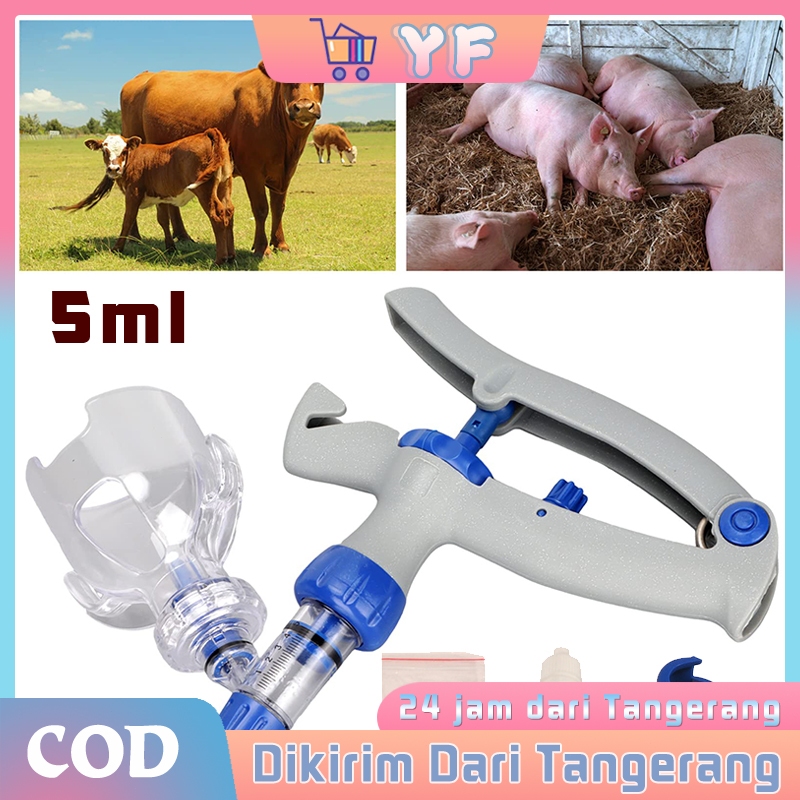 Suntikan Injeksi Ulang Otomatis Suntikan Hewan Alat Suntik Ternak Alat Suntik