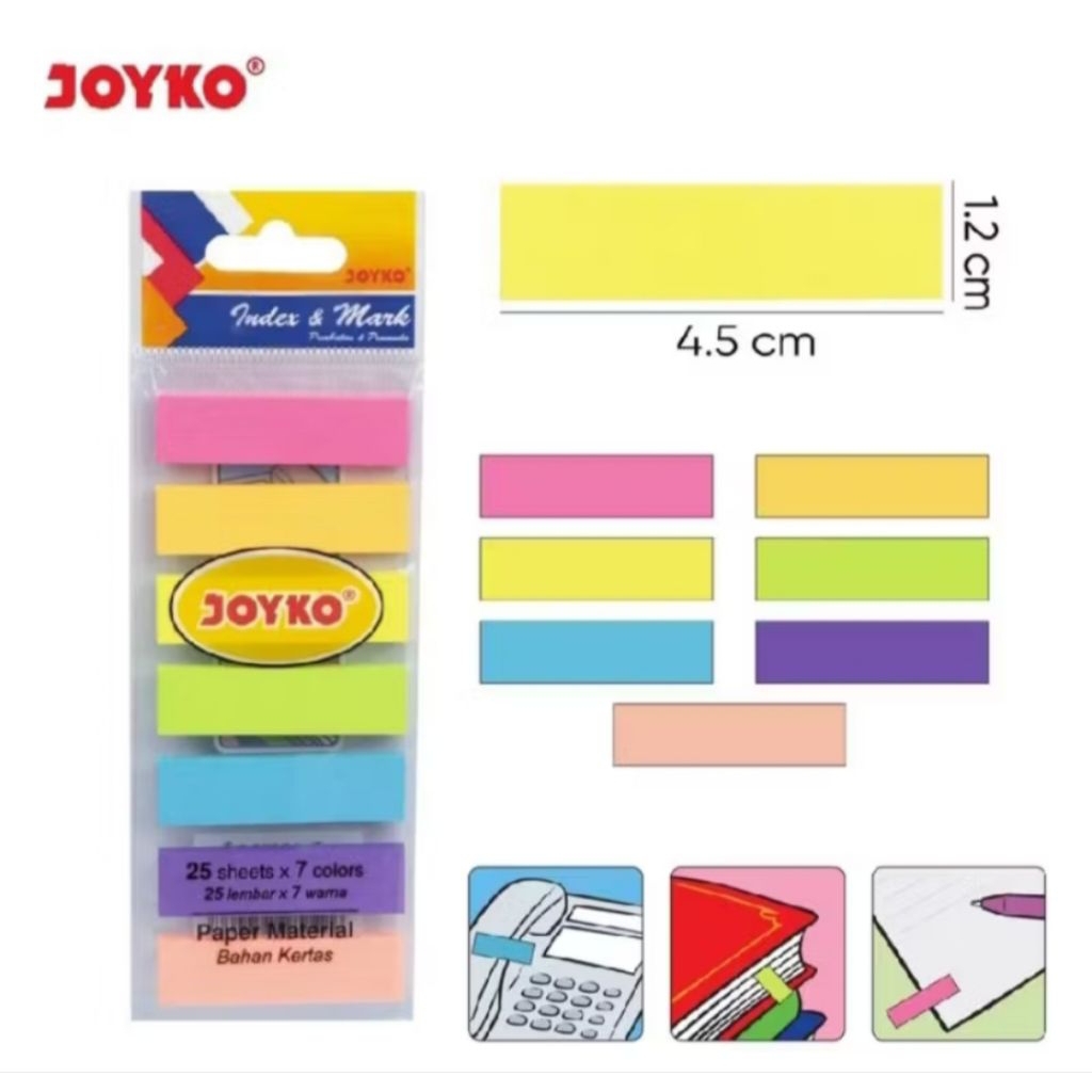 

INDEX & MARK/PEMBATAS/POST IT JOYKO IM-32 KOTAK / IM-33 PANAH KERTAS