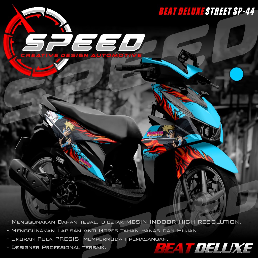 (PROMO COD) TERBARU Decal Sticker Honda Beat DELUXE STREET CBS 2020 2021 2022 2023 Full body - Stike