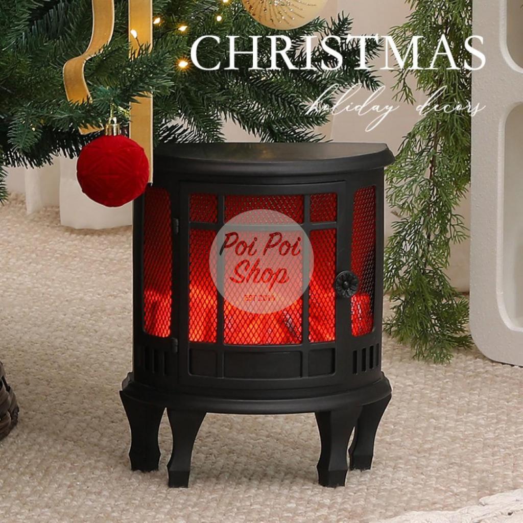 Promo Lampu Dekor Fireplace Side Cabinet Hiasan Rumah Api Unggun White Tungku Api Erope Dekorasi