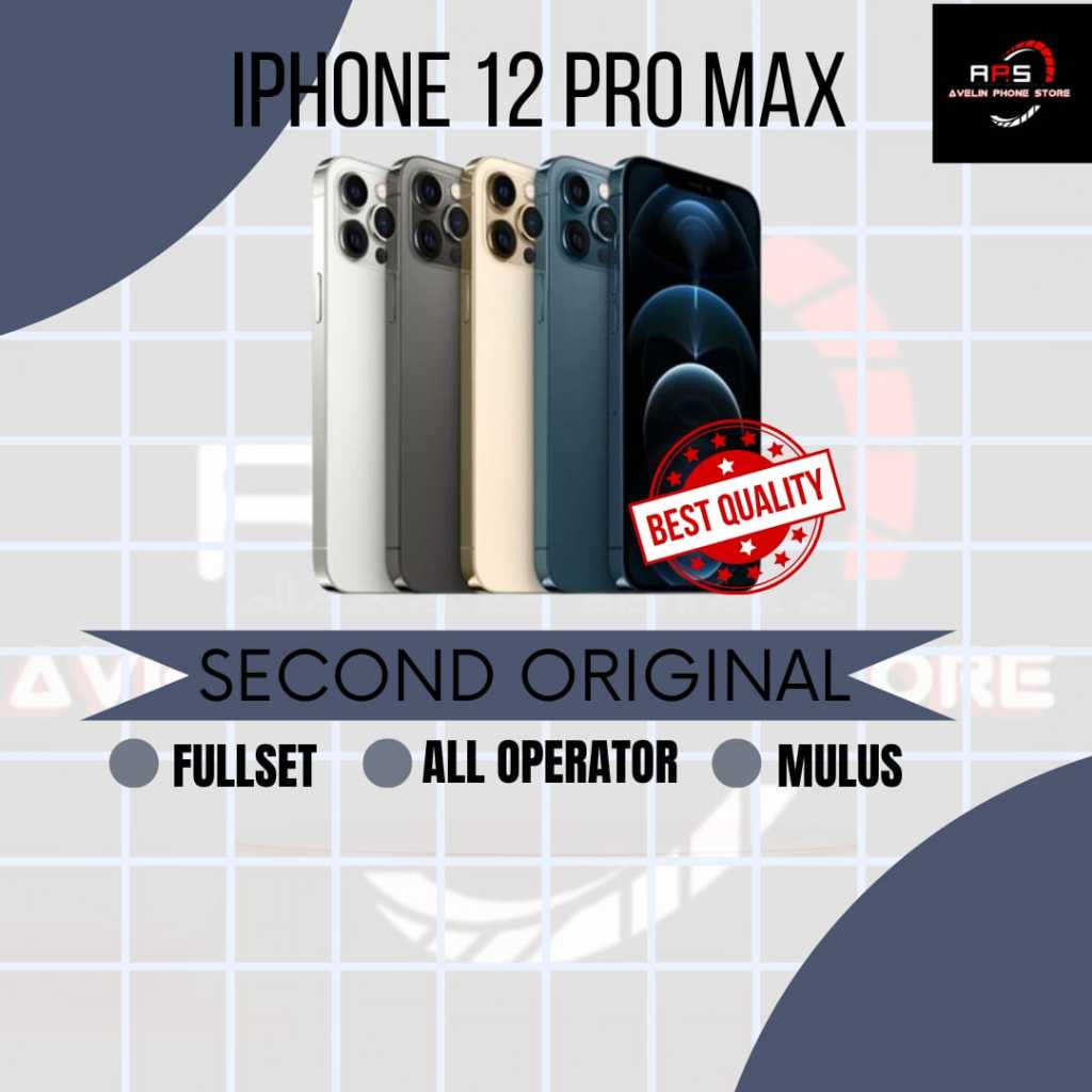 iphone 12 PRO MAX 128 GB & 256 GB SECOND BERGARANSI FULLSET