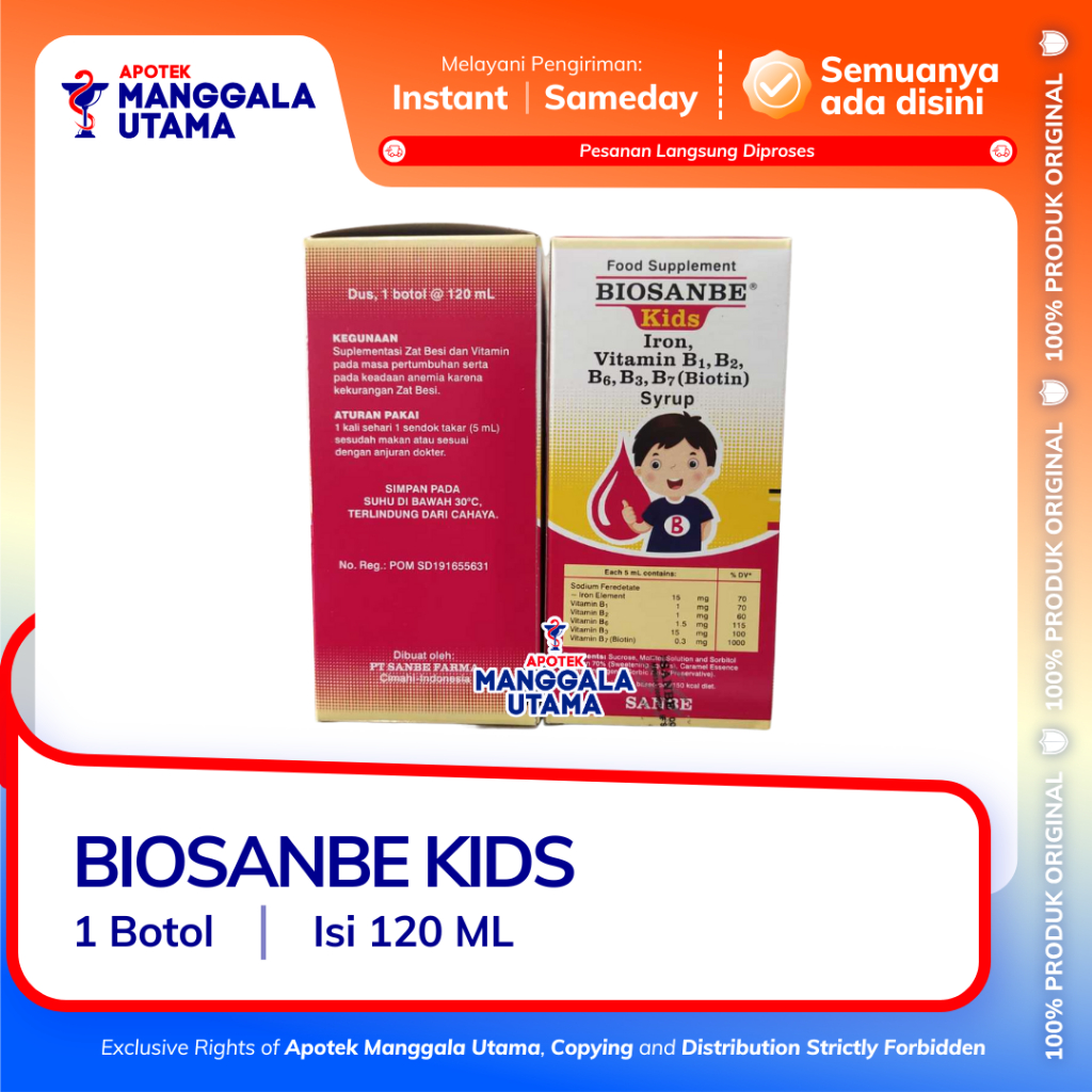 BIOSANBE KIDS SIRUP @ 120 ML