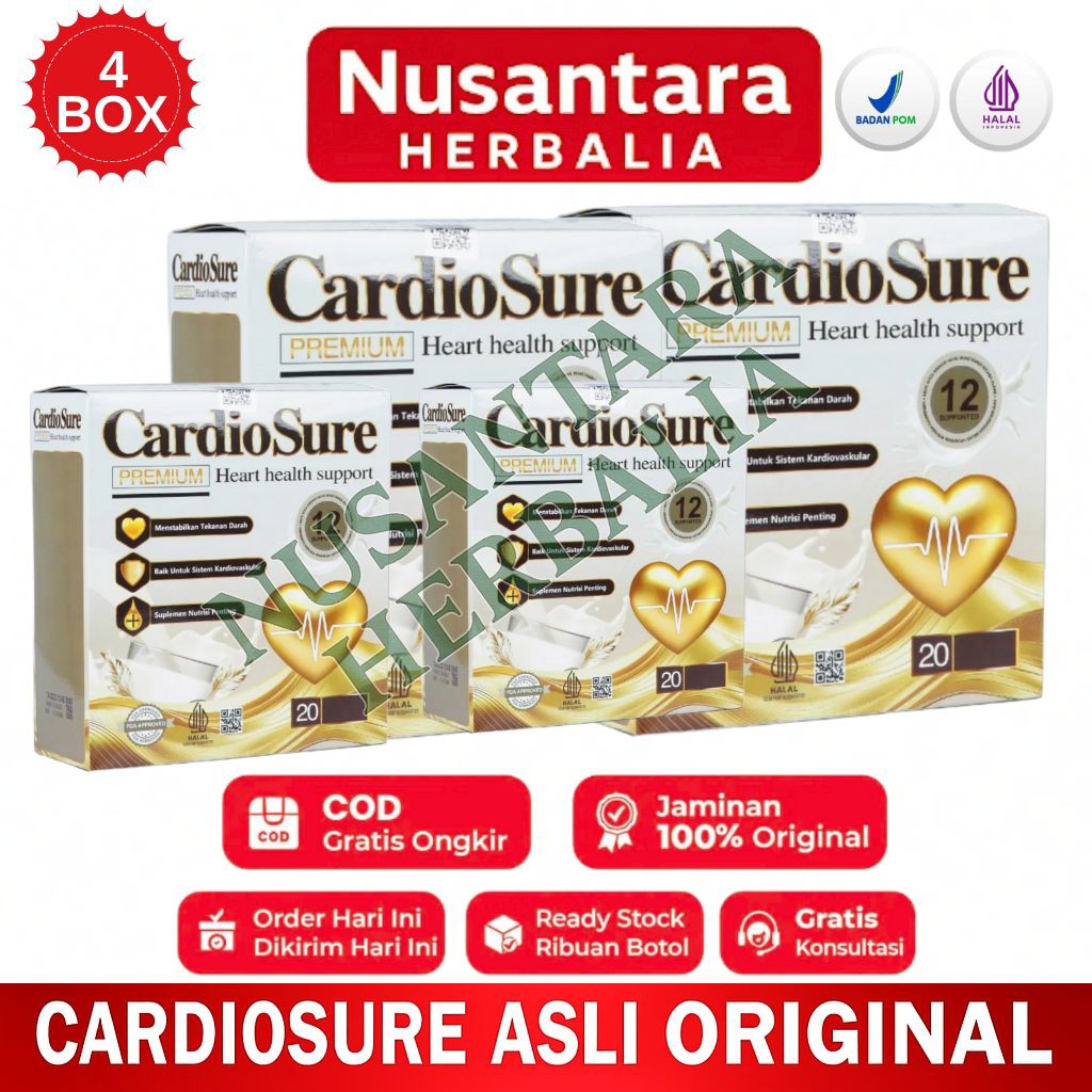 

CardioSure Premium Official Store 4 Box - Mendetox Racun Dalam Tubuh, Menjaga Daya Tahan