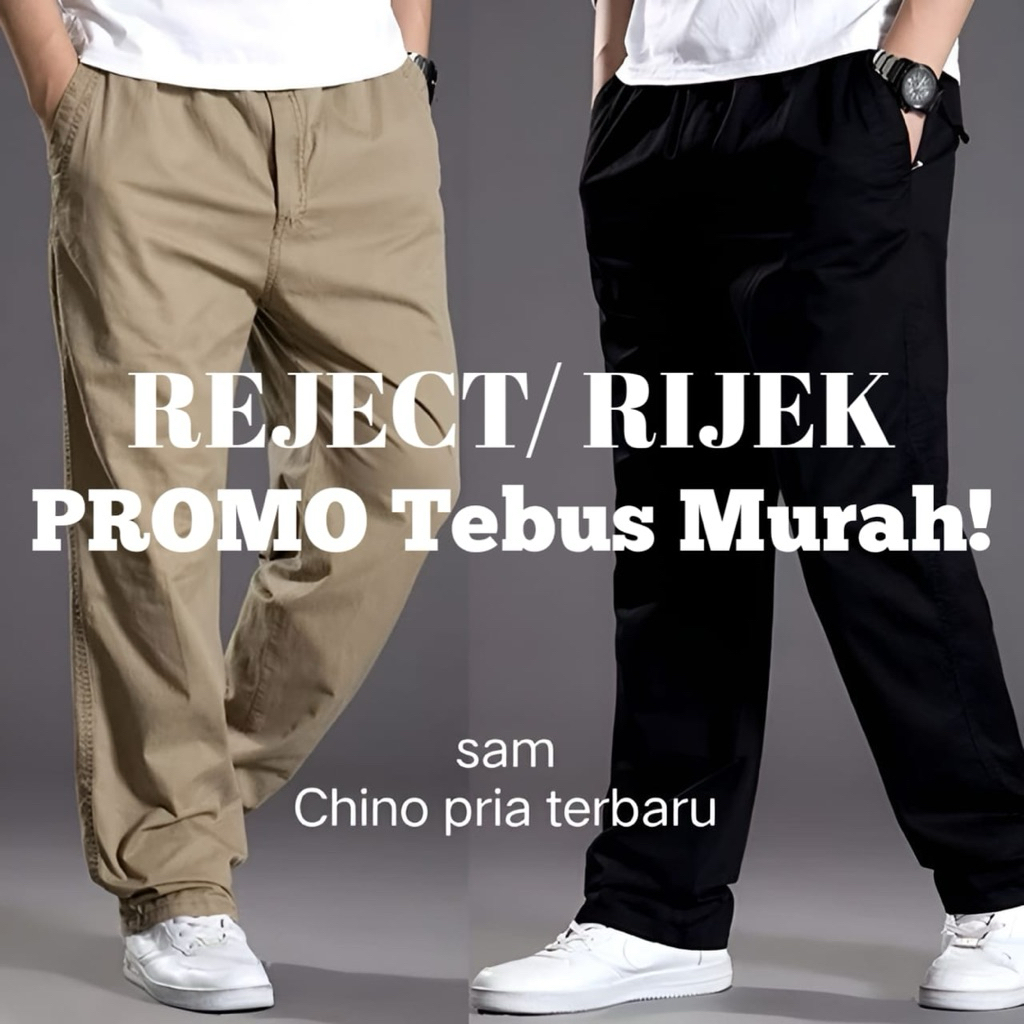 PROMO REJECT/ RIJEK Celana Pria Dewasa Celana Sam Pria 100% Ori Layak Pakai Celana Panjang Chino pri