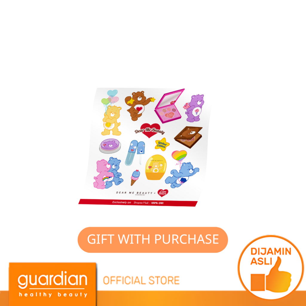

Gift With Purchase Dear Me Beauty Sticker Glitter Care Bear