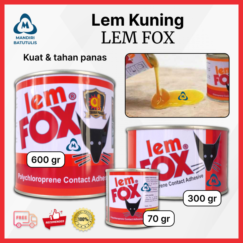 Lem Kuning Fox - Lem Fox - Lem Serbaguna