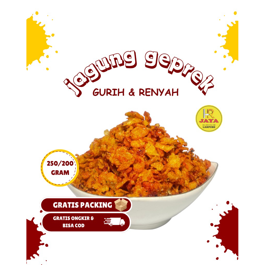 

PROMO 250/200 gram Jagung geprek bestak pedas manis renyah & gurih