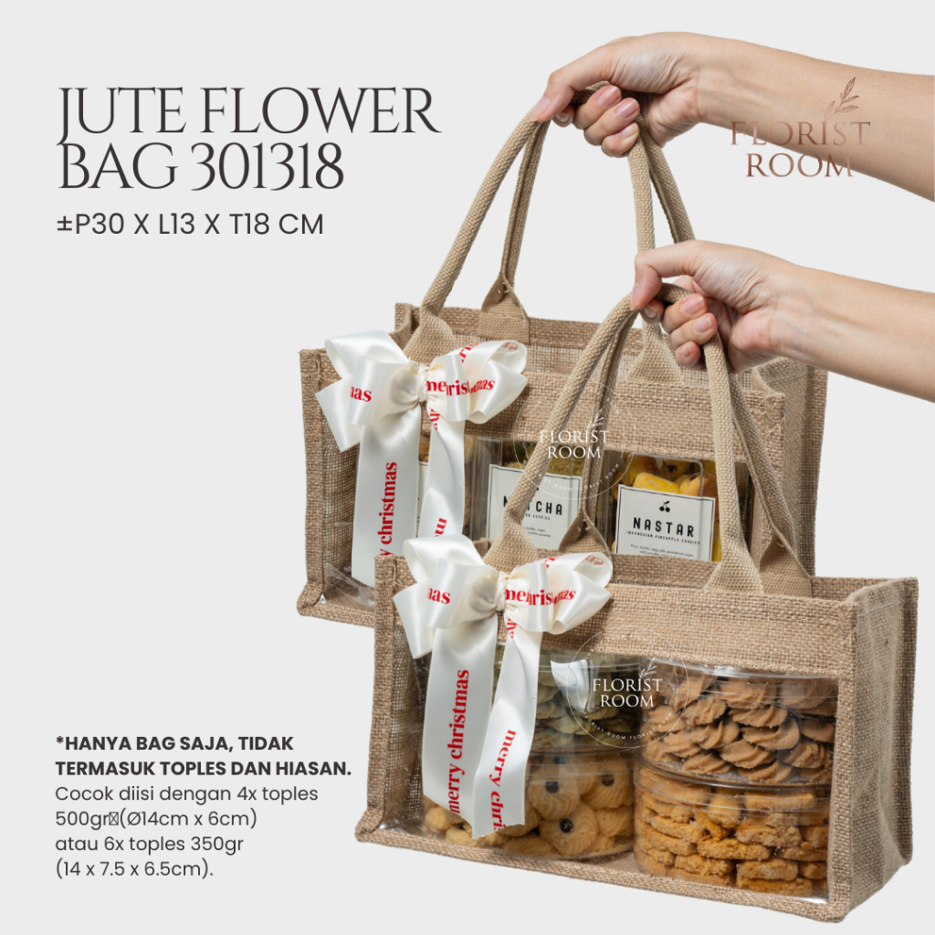 

1 Pc Jute Flower Bag 301318 - Tas Hampers
