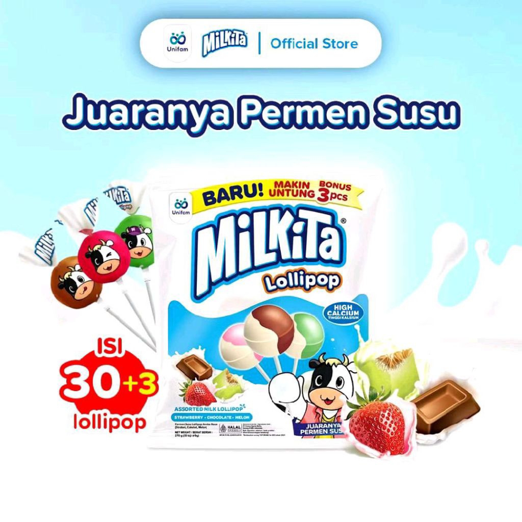 

Milkita Lolipop Bag (1 bag isi 30+3pcs)