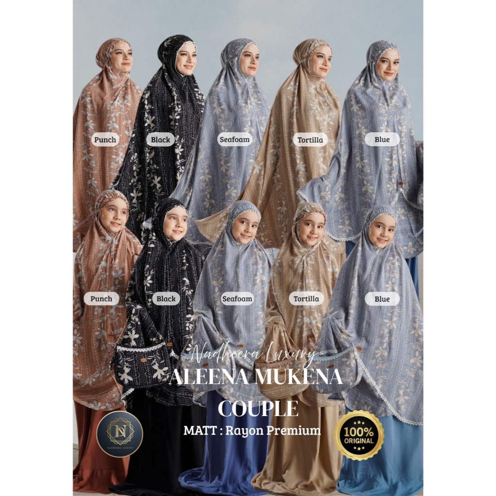 READY STOK PROMO // ALEENA MUKENA COUPLE NADHEERA LUXURY TERBARU // MUKENA COUPLE NADHEERA LUXURY TE