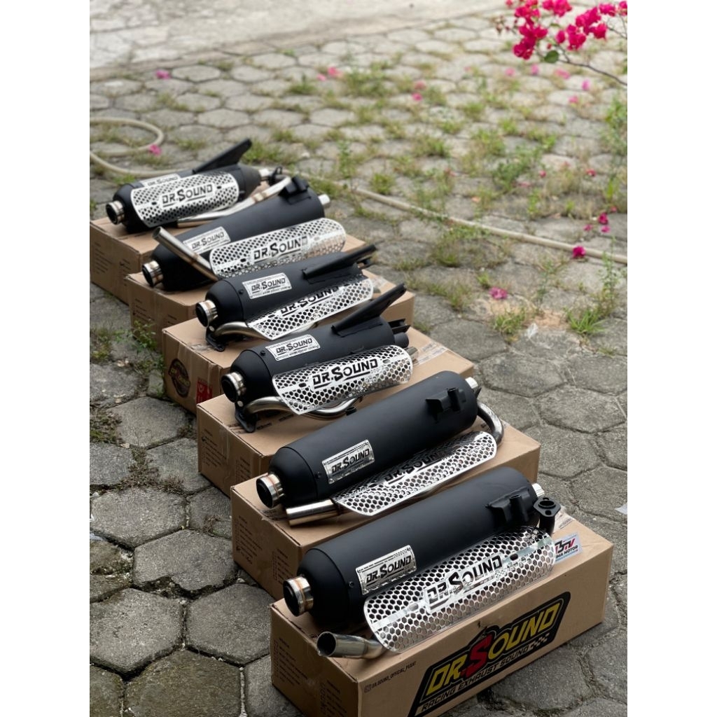 Knalpot Dr. Sound ready untuk motor Genio, Beat / Scoopy & Vario 125 / 150 new, Vario 160, Nmax New,
