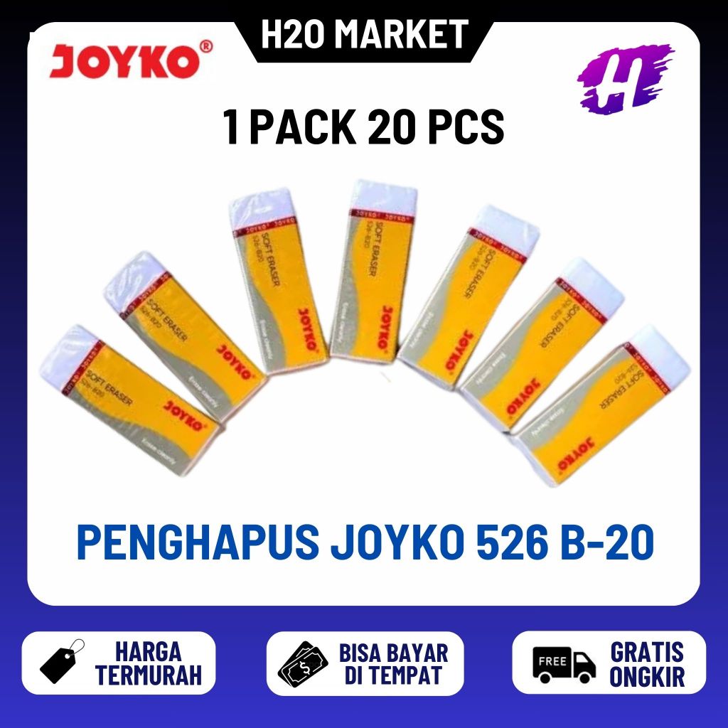 

❤️H2O❤️ Eraser / Penghapus Joyko 526-B20 ( 1 PAK = 20 PCS )