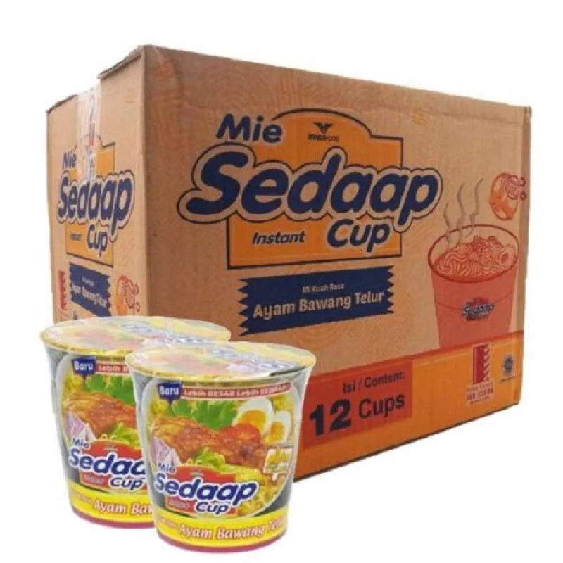 

SEDAAP CUP RASA AYAM BAWANG TELUR 1 DUS 12 PCS