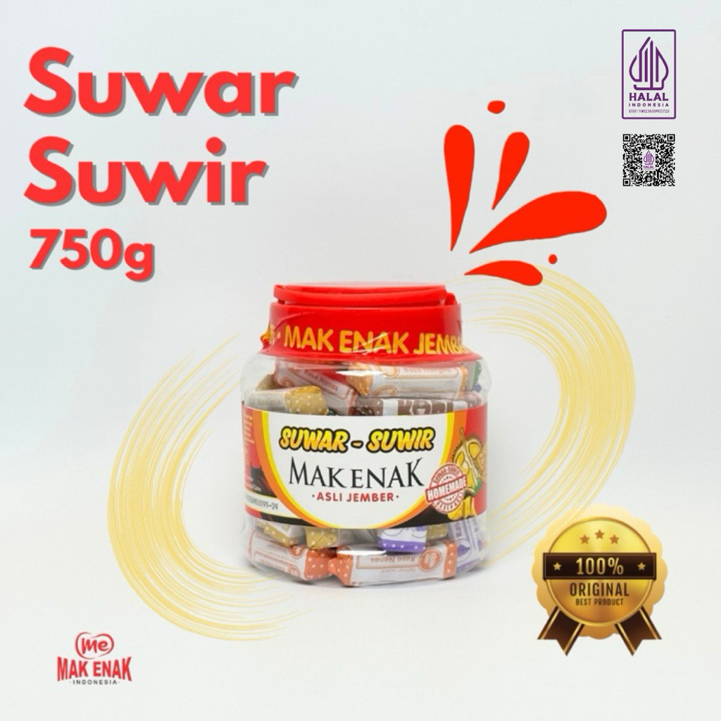 

SUWAR SUWIR / PERMEN TAPE 750 GRAM | MAK ENAK INDONESIA