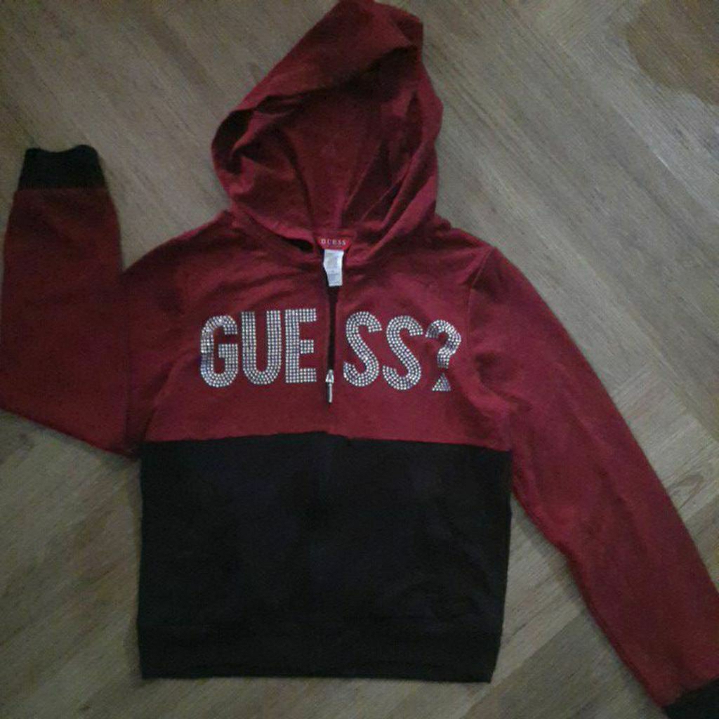 Jaket hoodie Anak cewe Branded GUESS ori size 12
