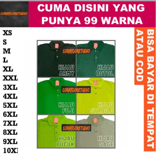 99 WARNA HOBIMURAH ANVI Kaos Polo PENDEK PANJANG JUMBO 4XL 5XL Pria Wanita Kaos Polo Warna Warni HIJ