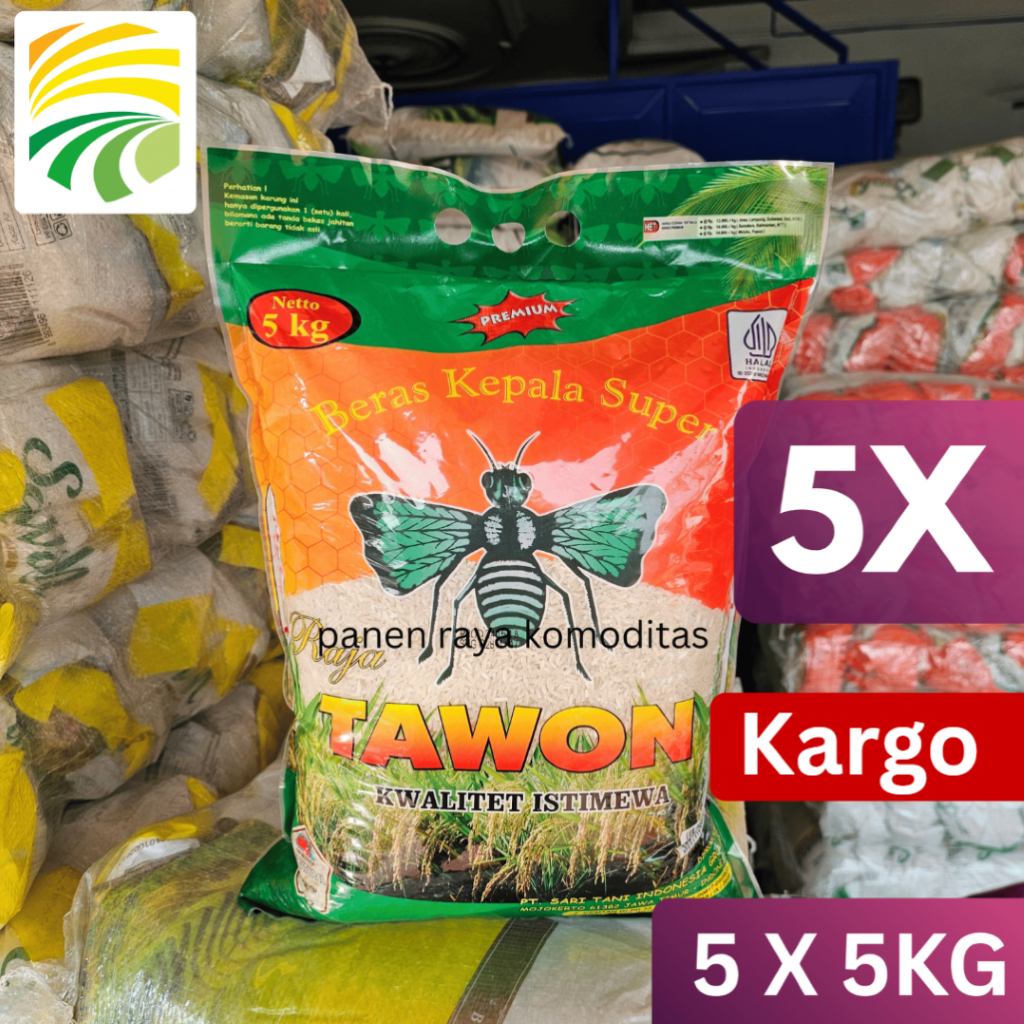 

[Kargo] Beras Premium Tawon Hijau 5kg x 5 Pcs (1 Ball)