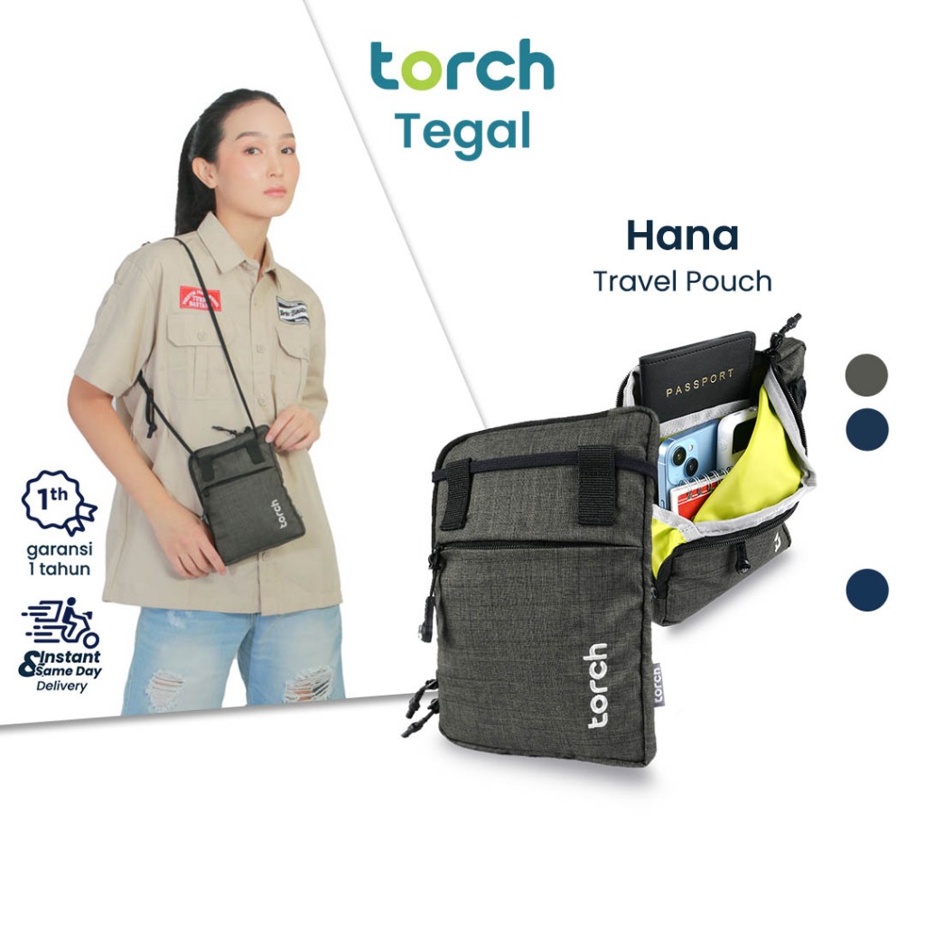 TORCH Hana Tas Selempang HP Passport Travel Pouch Tas Konser Multifungsi