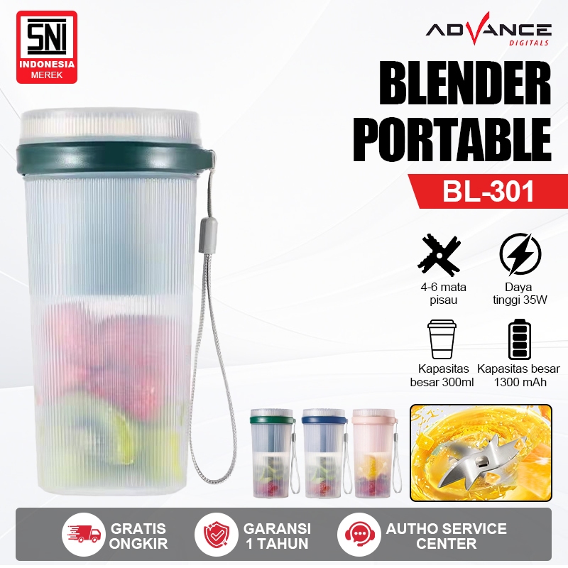 Advance blender jus buah BL-301 blender portable blender mini blender jus portable juicer buah juice