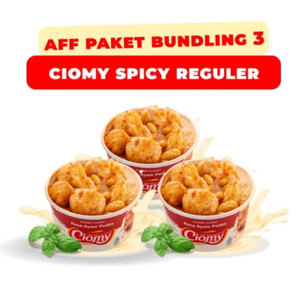 

Ciomy Cuanki Cup Instan Rasa Ayam Pedas Spicy Reguler 75gram Bundling 3 Halal