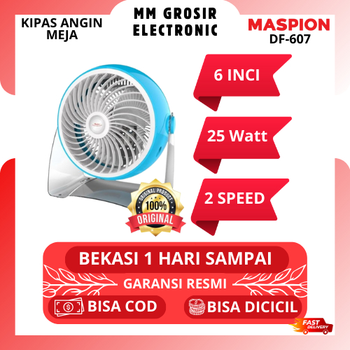 MASPION KIPAS ANGIN MEJA MINI 6 INCI DF-607 DF 607 DF607 DESK FAN BEKASI MURAH GARANSI RESMI