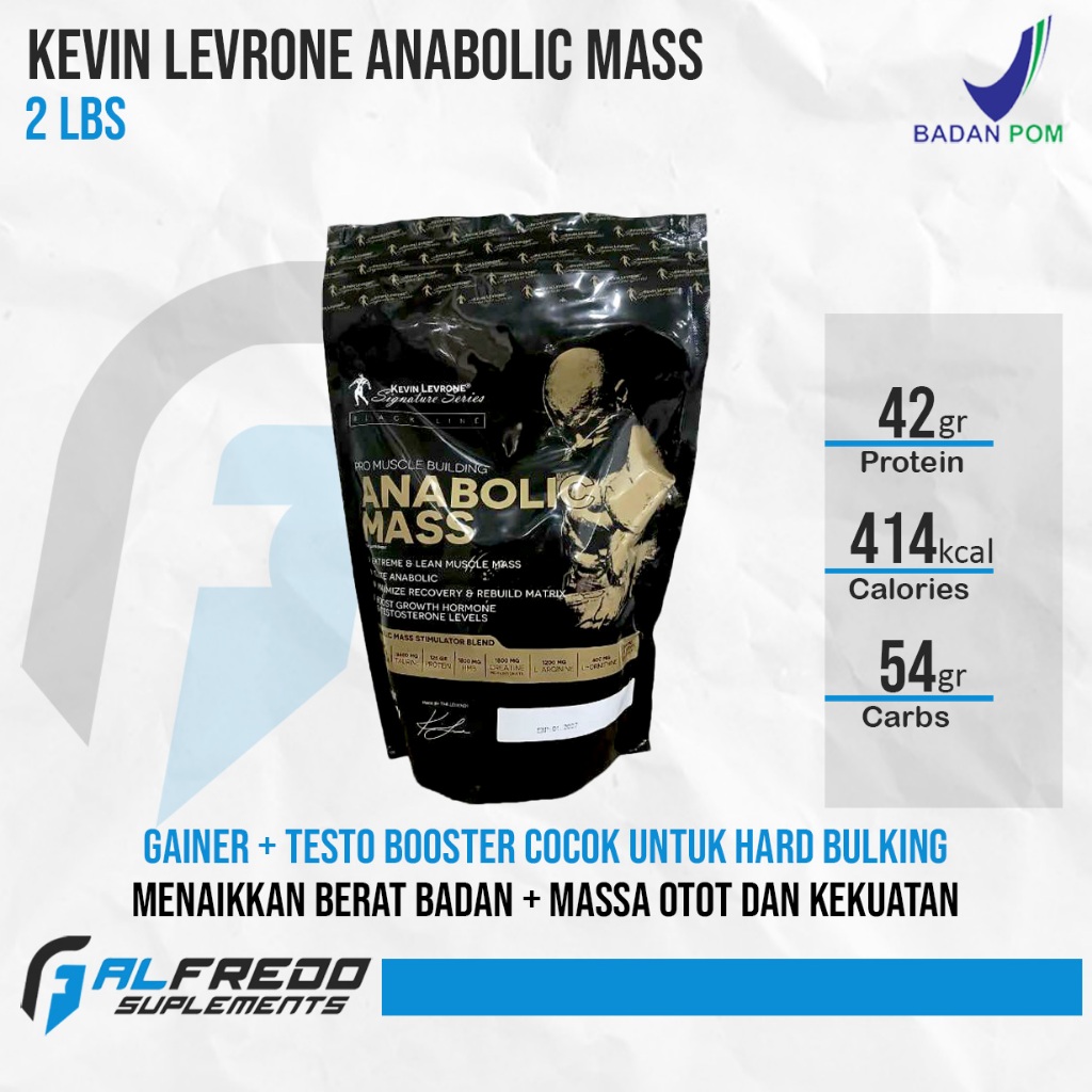 Kevin Levrone Anabolic Mass 2 Lbs Gainer 900 Gram Weight Gainer Bulking