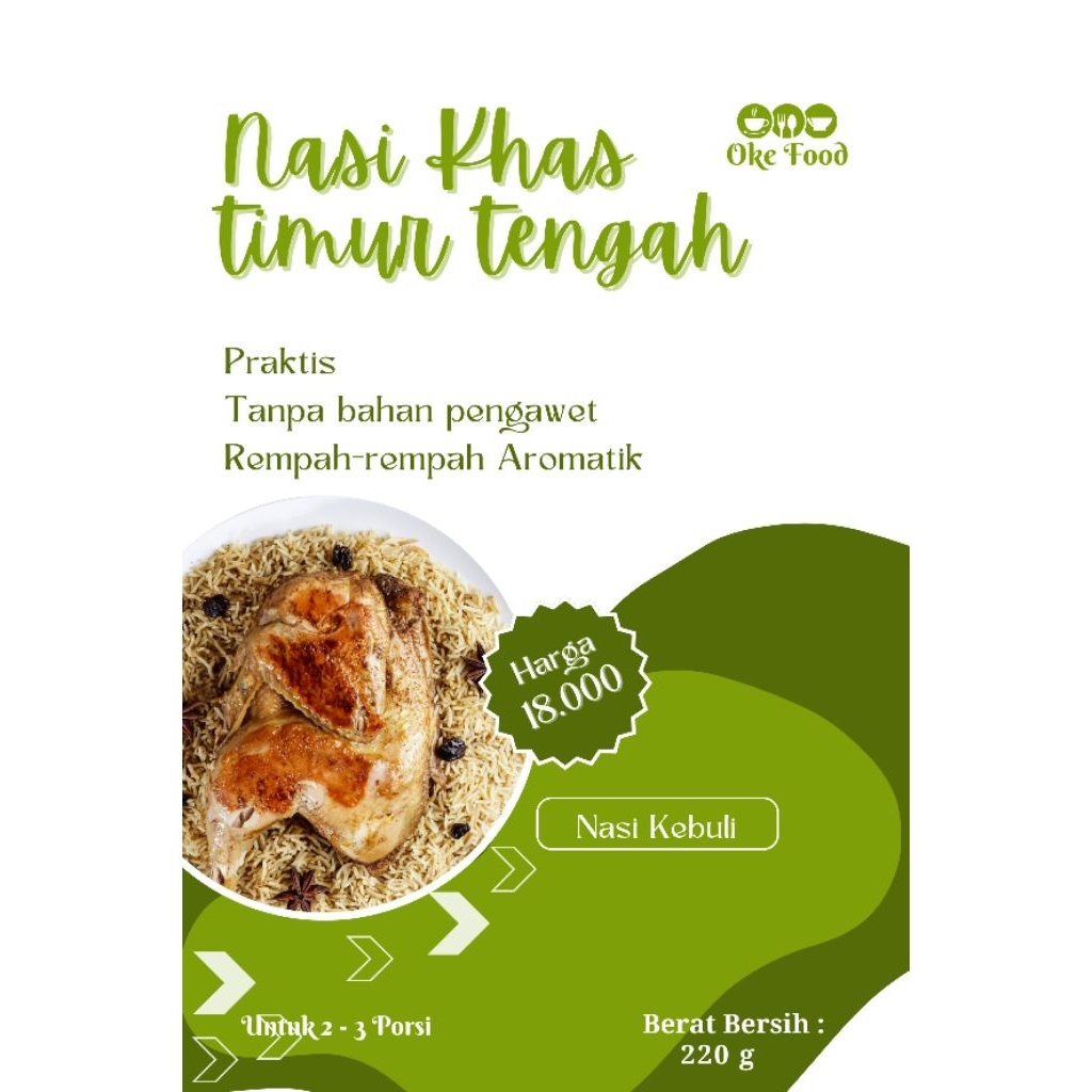 

Nasi Instan Kebuli Arab beras basmati+bumbu halus 200gr