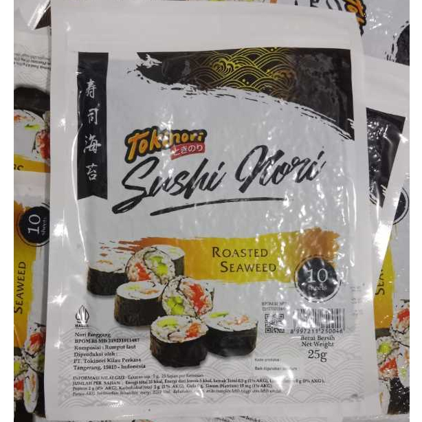

Tokinori Yaki Nori Sushi HALAL 10 Lembar