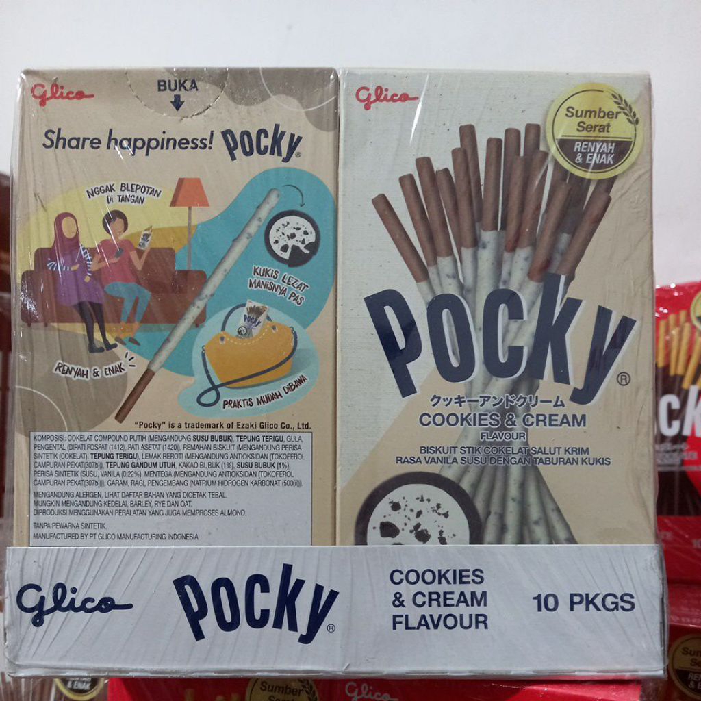 

pocky cookies and cream 40gr murah meriah