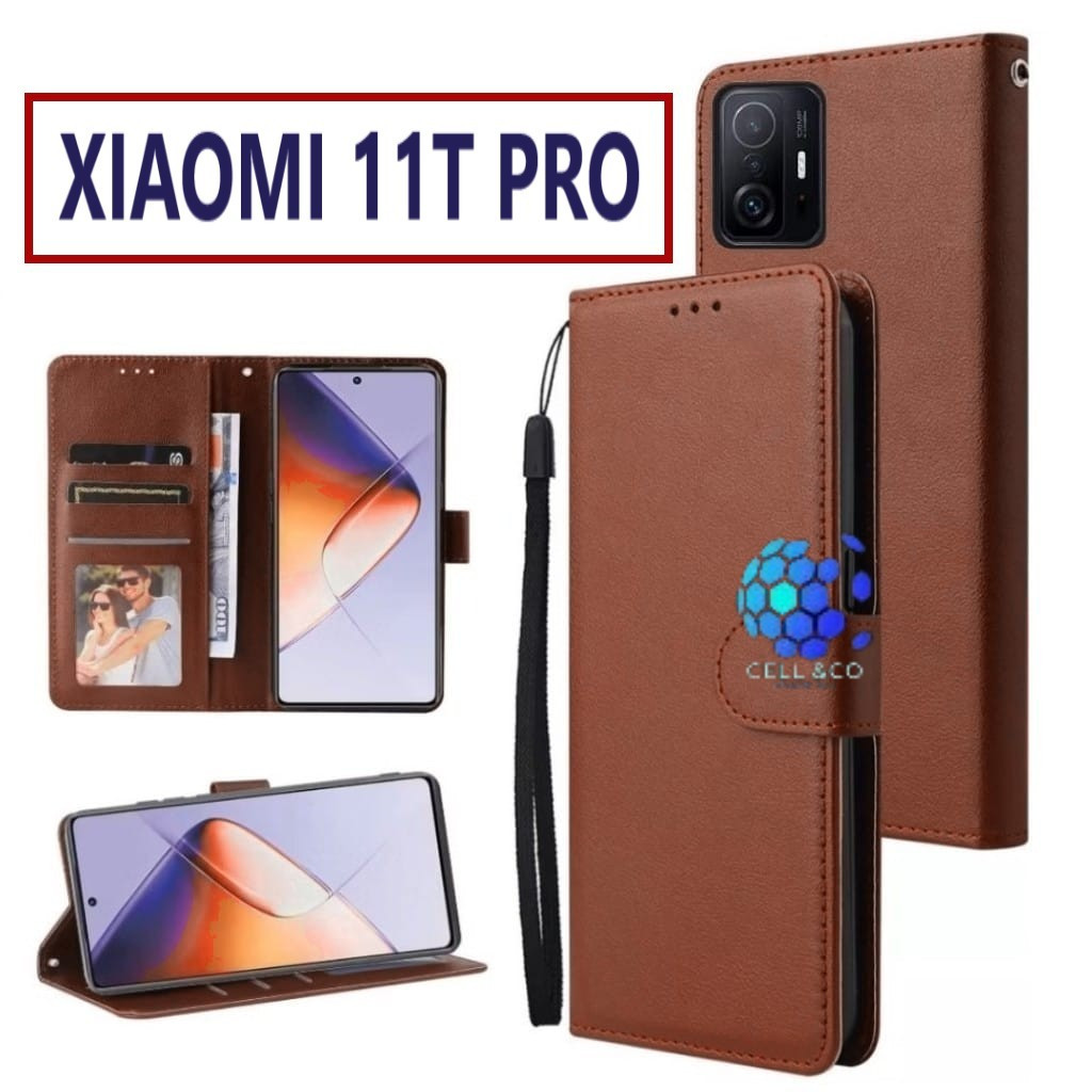 Case Type XIAOMI 11T PRO FLIP LEATHER WALLET PREMIUM FLIP CASE BUKA TUTUP KESING HP CASING FLIP CASE