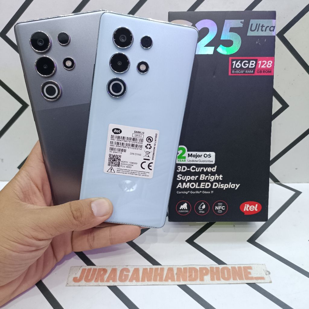 ITEL S25 ULTRA 8/256GB 8/128GB HP BEKAS SECOND FULLSET